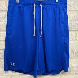 UA Tech Mesh Blue Loose Fit Shorts Size Large